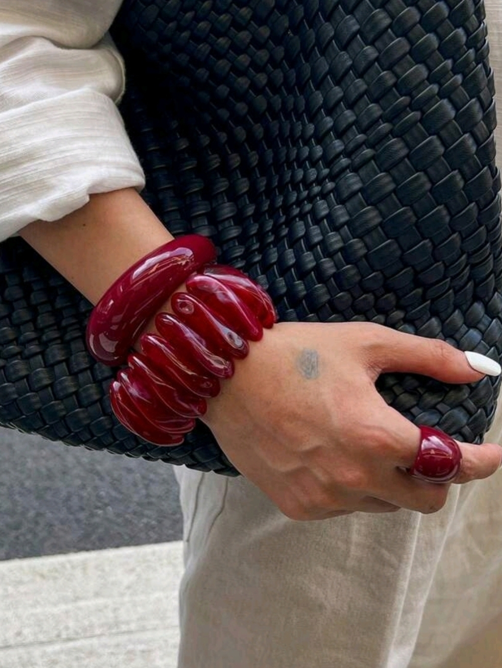 Set Of Bracelets And A Ring